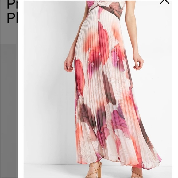 🔴 Express floral pleated maxi dress size xl - Picture 4 of 12